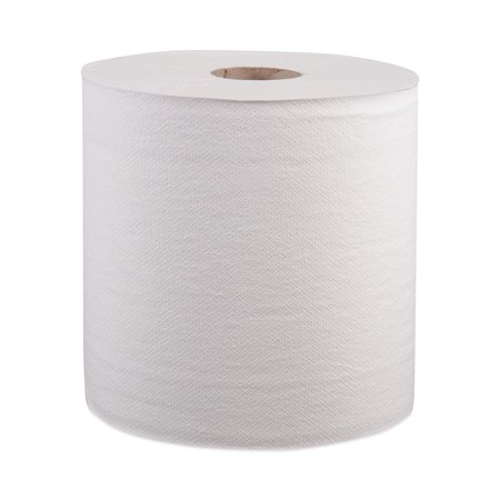 WINDSOFT Hardwound Paper Towels, 1 Ply, Continuous Roll Sheets, 800 ft, White, 6 PK WIN12906